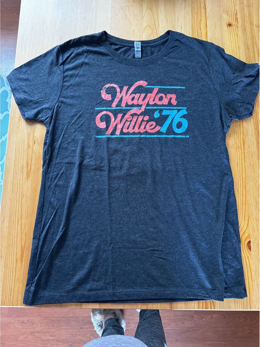 Waylon/Willie '76 Vintage Style Women's Cut Tee (Thrifted)